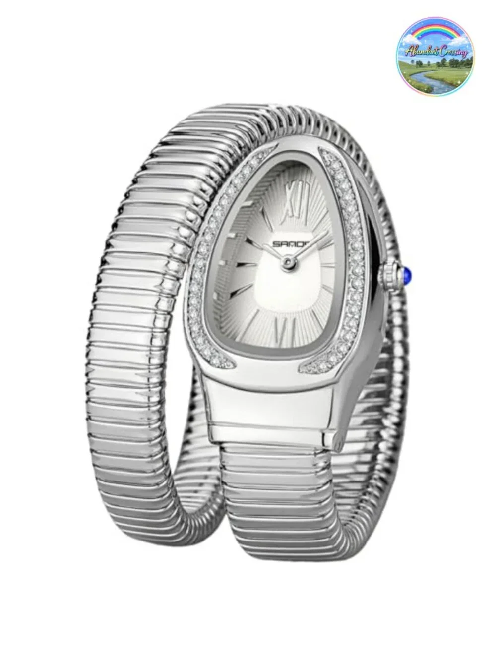 Elegant Snake Bracelet Watch for Women, Wrap Around Cuff Bangle Quartz